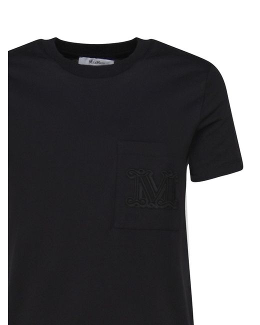 Max Mara コットン ジャージー Tシャツ ブラック Mサイズ-