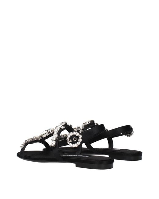 Dolce & Gabbana Black Dolce&Gabbana Satin Sandals