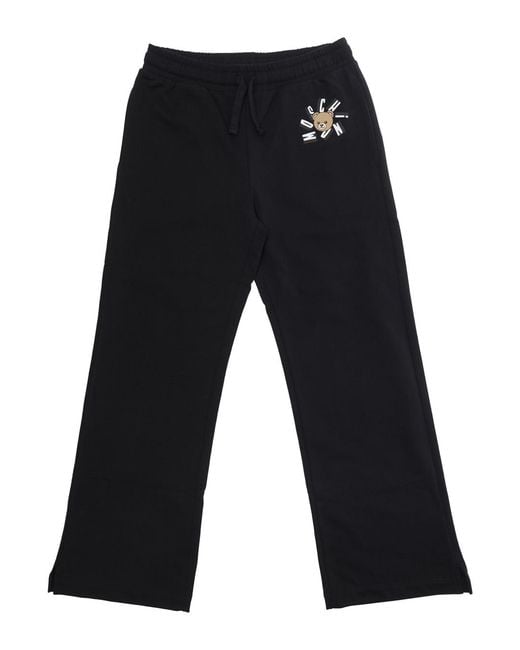 Moschino Blue Trousers For Girls Cotton