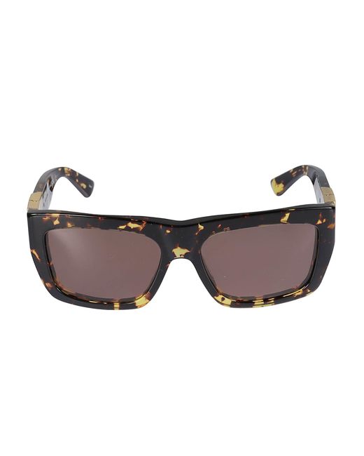 Bottega Veneta Brown Bold Rectangular Sunglasses