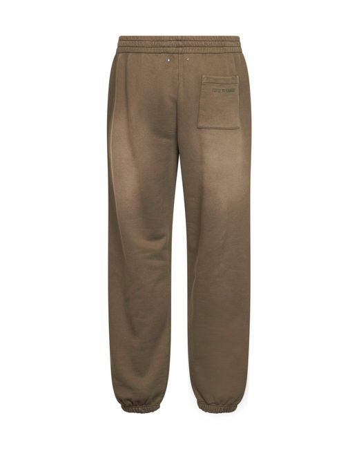 Golden Goose Deluxe Brand Brown Bleached-Effect Cotton Jogging Trousers for men