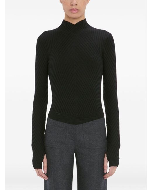 Victoria Beckham Black Sweater Merino Wool