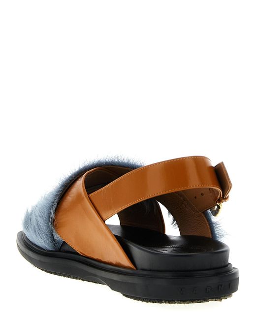 Marni Blue 'Fussbett' Sandals