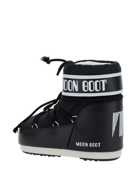 Moon Boot Black Ankle Boots Icon Low Nylon