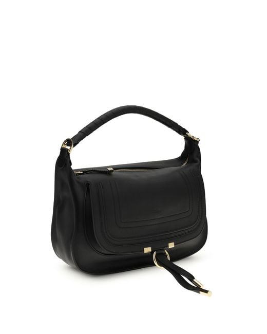 Chloé Black Marcie Small Shoulder Bag Calf Leather Bos Taurus