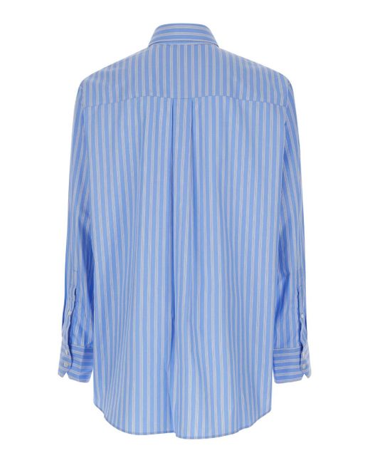 Bluemarble Blue Light Striped Shirt for men