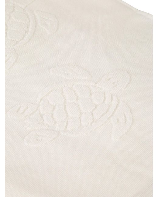 Vilebrequin White Turtle Embroidered Towel for men
