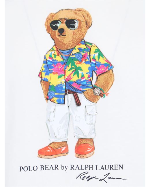 Polo Ralph Lauren White 'polo Bear' T-shirt for men
