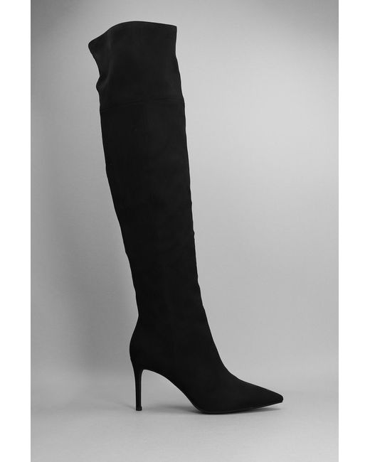 Jeffrey Campbell Pillar-hi High Heels Boots In Black Suede | Lyst