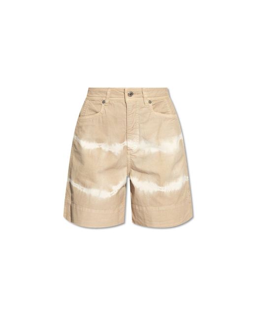 Woolrich Natural Shorts With 'Tie-Dye' Effect