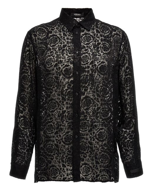 Versace Black Evening Shirt, Blouse for men