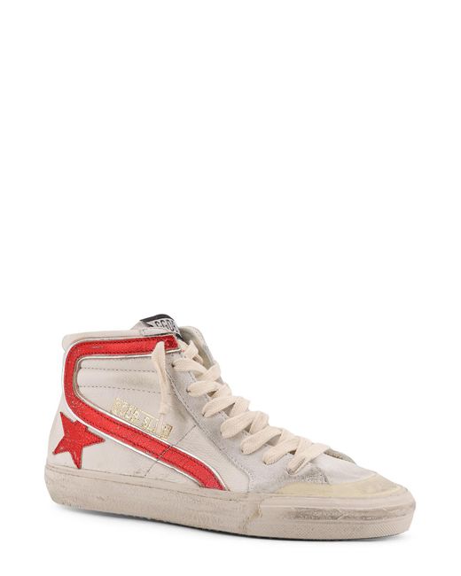 Golden Goose Deluxe Brand Pink Deluxe Brand Slide Penstar Classic Leather High-Top Sneakers