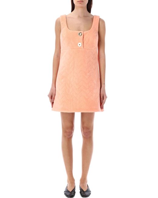 Patou Pink Quilted Mini Dress