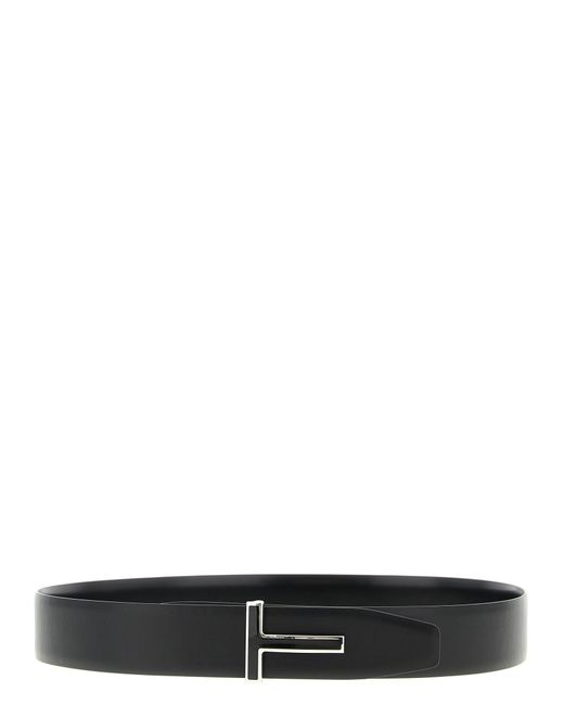 Tom Ford Black Shiny Leather Belt for men