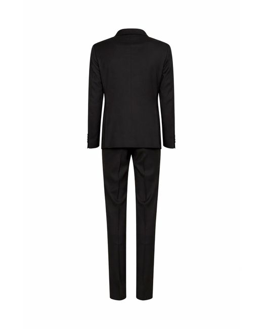 Tagliatore Black Suit Vesuvio Dark Virgin Wool for men