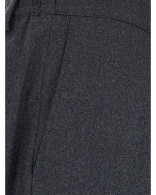 Low Brand Blue Straight-Leg Trousers Oversease Technical Fabric for men