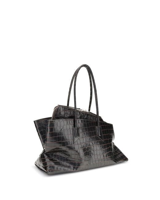 The Attico Black La Passeggiata Medium Shoulder Bag Calf Leather Bos Taurus