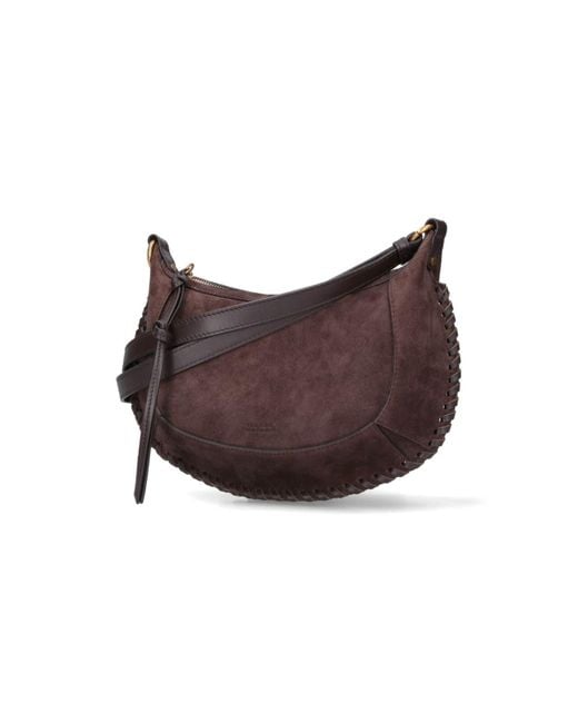Isabel Marant Brown Oskan Moon Small Shoulder Bag