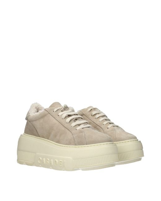 Casadei Natural Leather Chunky Sneakers