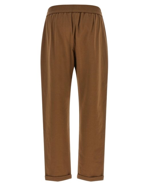 Brunello Cucinelli Brown Cotton Joggers (Workout Pants)