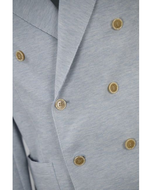 Eleventy Blue Light Double-Breasted Jacket for men