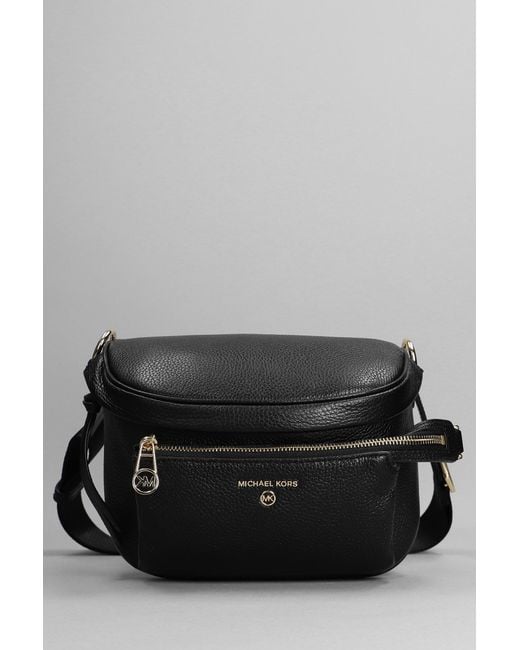 Michael Kors Slater Waist Bag In Black Leather in Gray Lyst