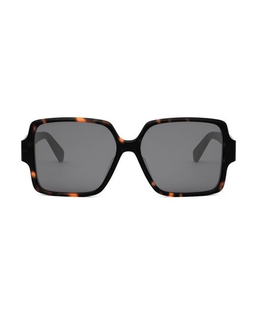 Céline Black Cl40316U Triomphe 52A Havana Sunglasses