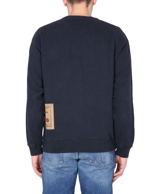 C P Company Blue Crewneck Sweatshirt Cotton Sweatshirts for men