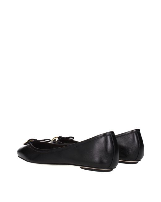 Chloé Black Leather Ballet Flats