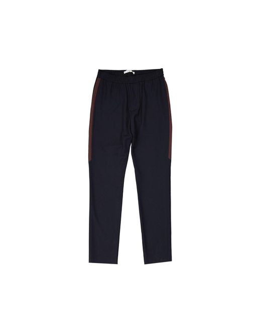 Givenchy Blue Striped Side Panel Wool Trousers for men