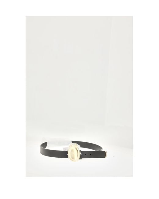 Dior White Belt Madallion- Calf Leather for men