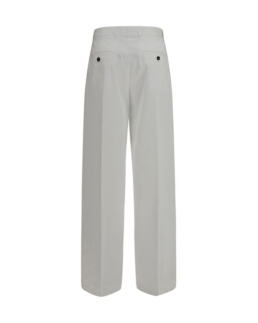 Totême Gray Tailored Cotton Pants Trousers