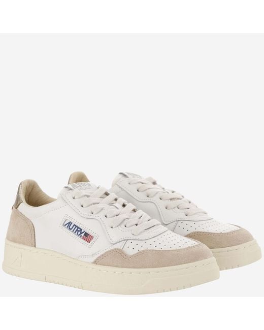 Autry White Sneakers Medalist Low Leather Trainers