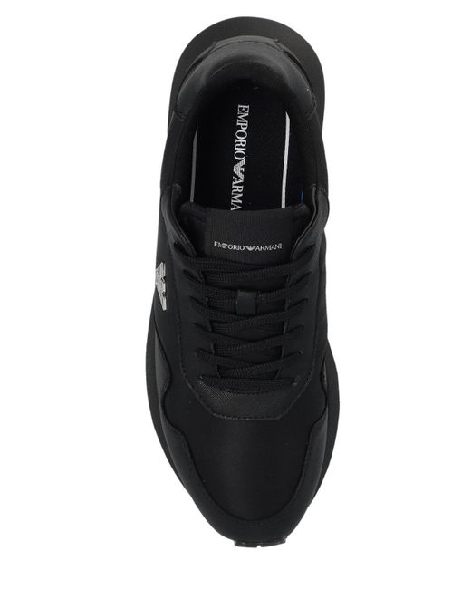 Emporio Armani Black Sustainability Low-top Sneakers for men