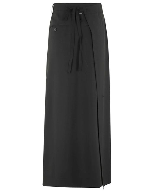 MM6 by Maison Martin Margiela Black Long Skirt
