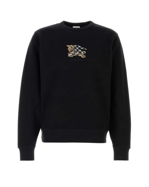 Burberry Black Cotton Sweatshirt for men