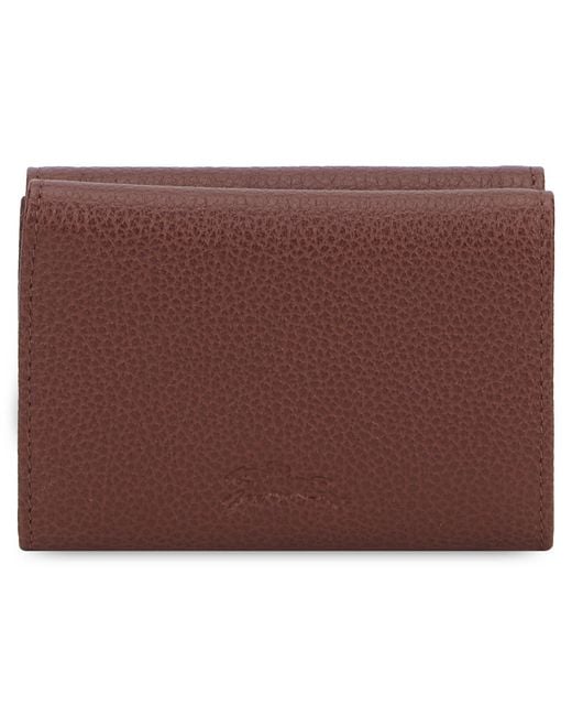 Longchamp Purple Leather Wallet & Purses
