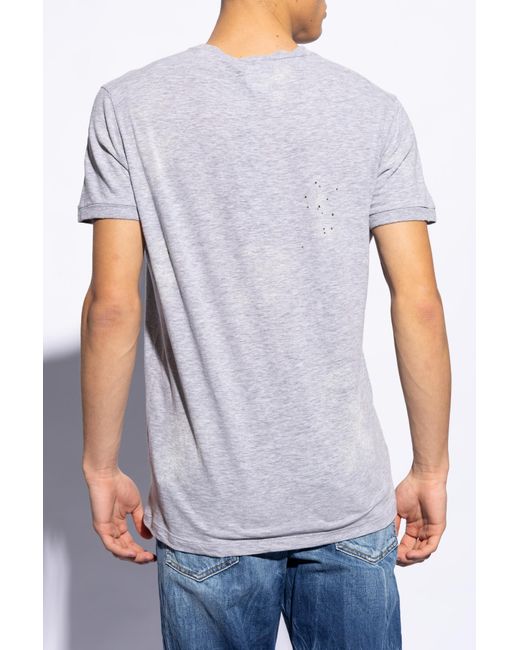 DSquared² Gray T-Shirt With Logo for men