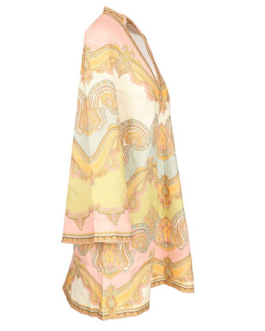 maxine tunic mini dress Gold Paisley Maxine Tunic Mini Dress