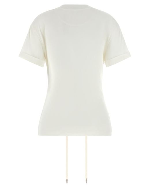 McQueen White Corset T-Shirt Cotton