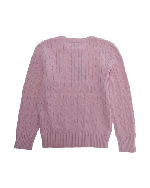 Polo Ralph Lauren Purple Sweater Ls Cable Cotton Tops for men