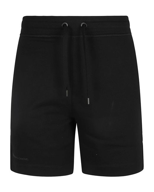 Canada Goose Black Lace-Up Shorts for men