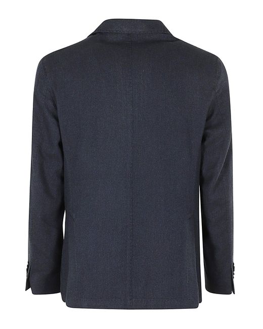 Luigi Bianchi Blue Giacca Cotone Cashmere Spinata for men