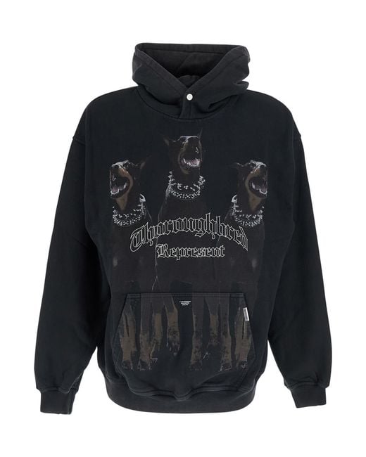 Represent Blue Hoodie Cotton Sweatshirts for men