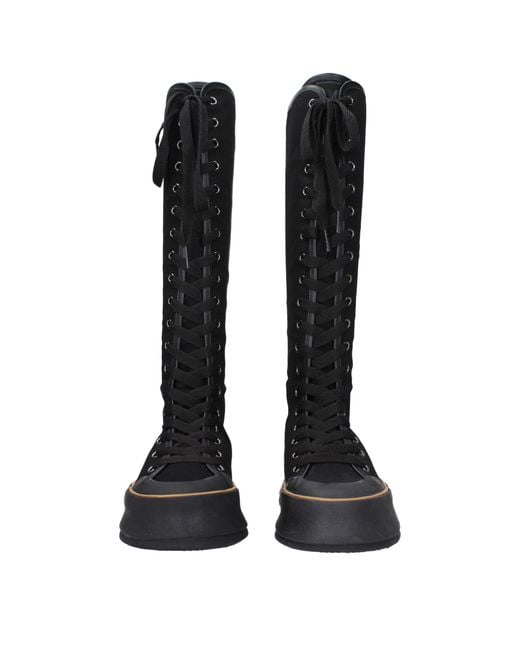 Max Mara Black Hightop Laceup Platform Boots