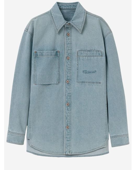 Wooyoungmi Blue Cotton Shirt Denim for men