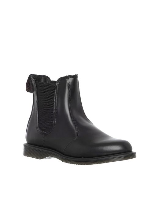 Dr. Martens Black Flora Smooth Polished Chelsea Boots