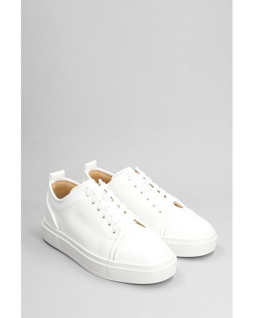 Christian Louboutin Adolon Junior Sneakers In White Leather for men