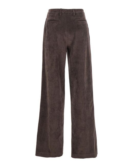 Le Plain Brown Pants With Belt Loops