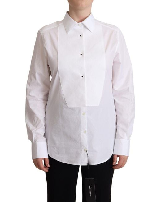 Dolce & Gabbana White Elegant Poplin Dress Shirt